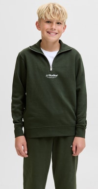 JACK & JONES Sweat à Mi-Fermeture Éclair Imprimé Pour Homme - Col Haut Confortable