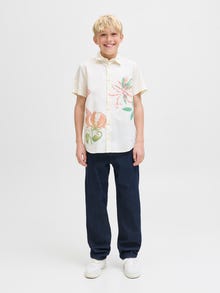 Jack & Jones JJICHRIS JJORIGINAL SQ 268 JNR Kavbojke s širokim krojem Mladinci -Blue Denim - 12279143