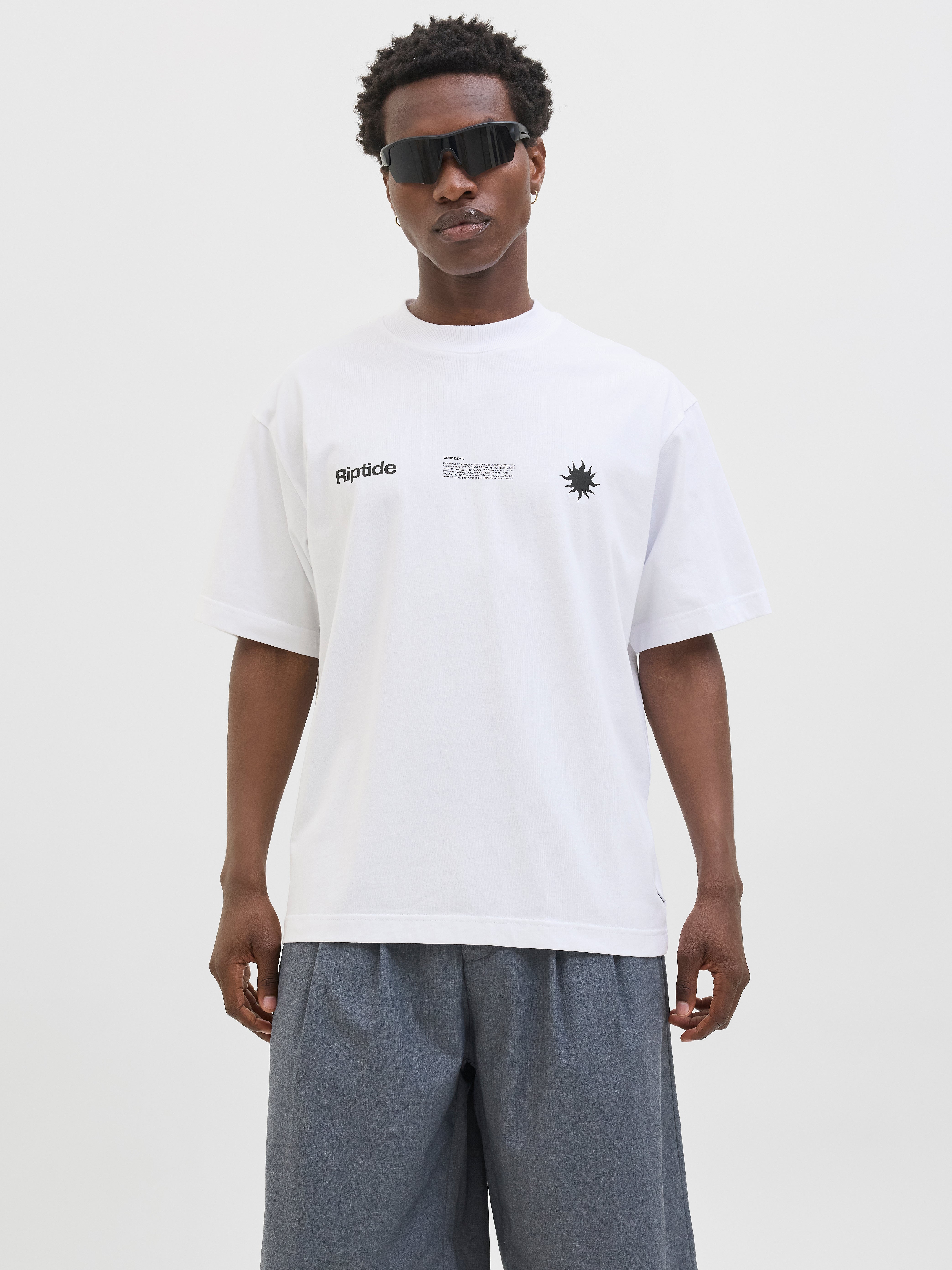 Gedruckt Rundhalsausschnitt T-shirt