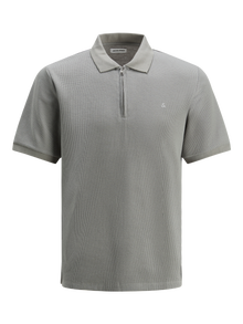 Jack & Jones Einfarbig Polokragen T-shirt -Ultimate Grey - 12279177