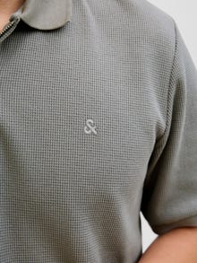 Jack & Jones Gładka Polo T-shirt -Ultimate Grey - 12279177
