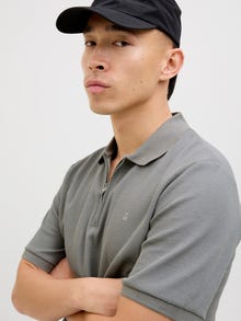 Jack & Jones Einfarbig Polokragen T-shirt -Ultimate Grey - 12279177