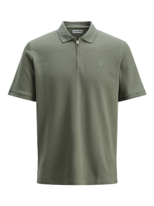 Jack & Jones Einfarbig Polokragen T-shirt -Agave Green - 12279177