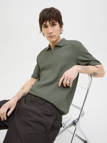 Jack & Jones Einfarbig Polokragen T-shirt -Agave Green - 12279177