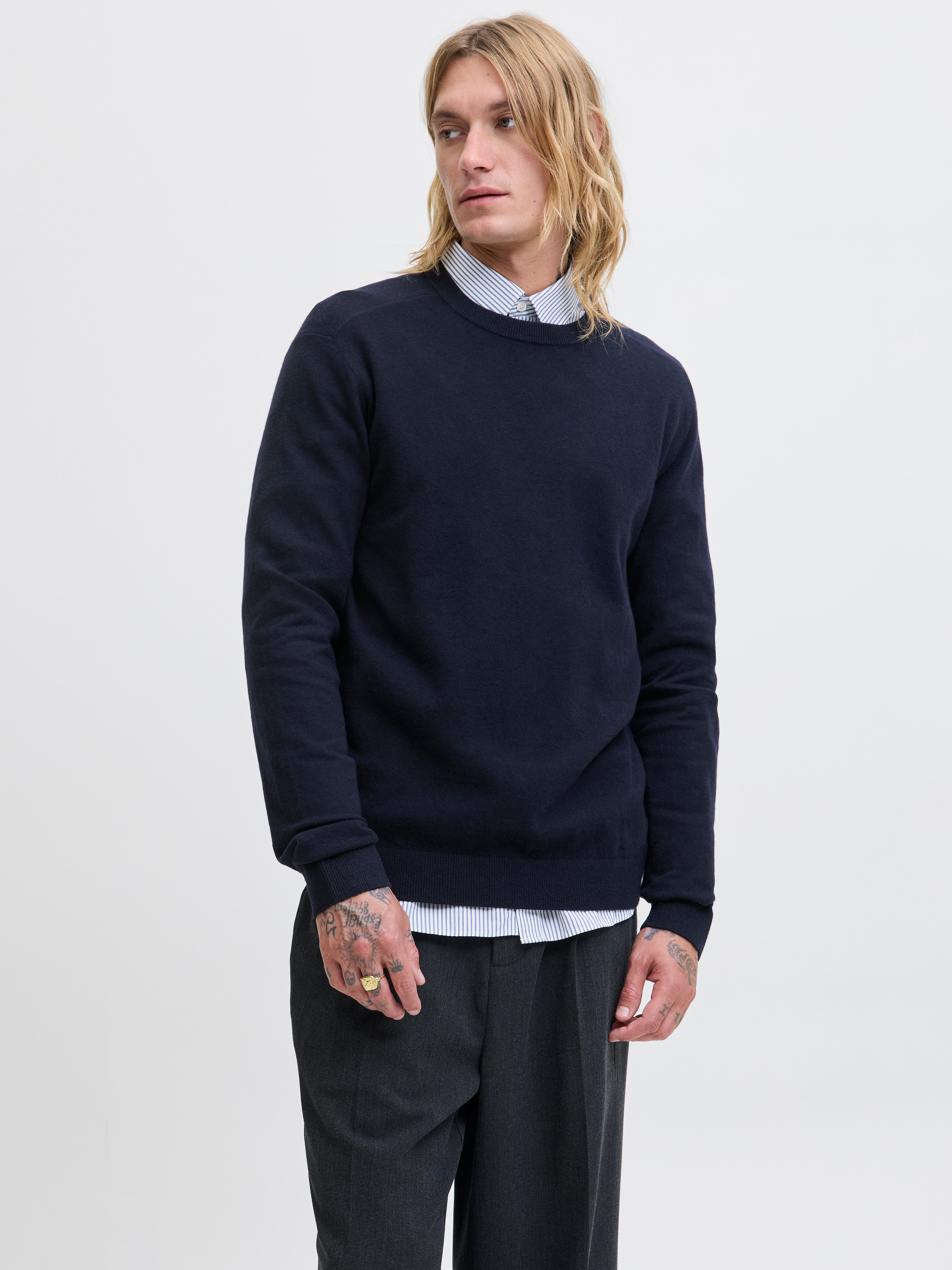 Thumbnail - Einfarbig Strickpullover