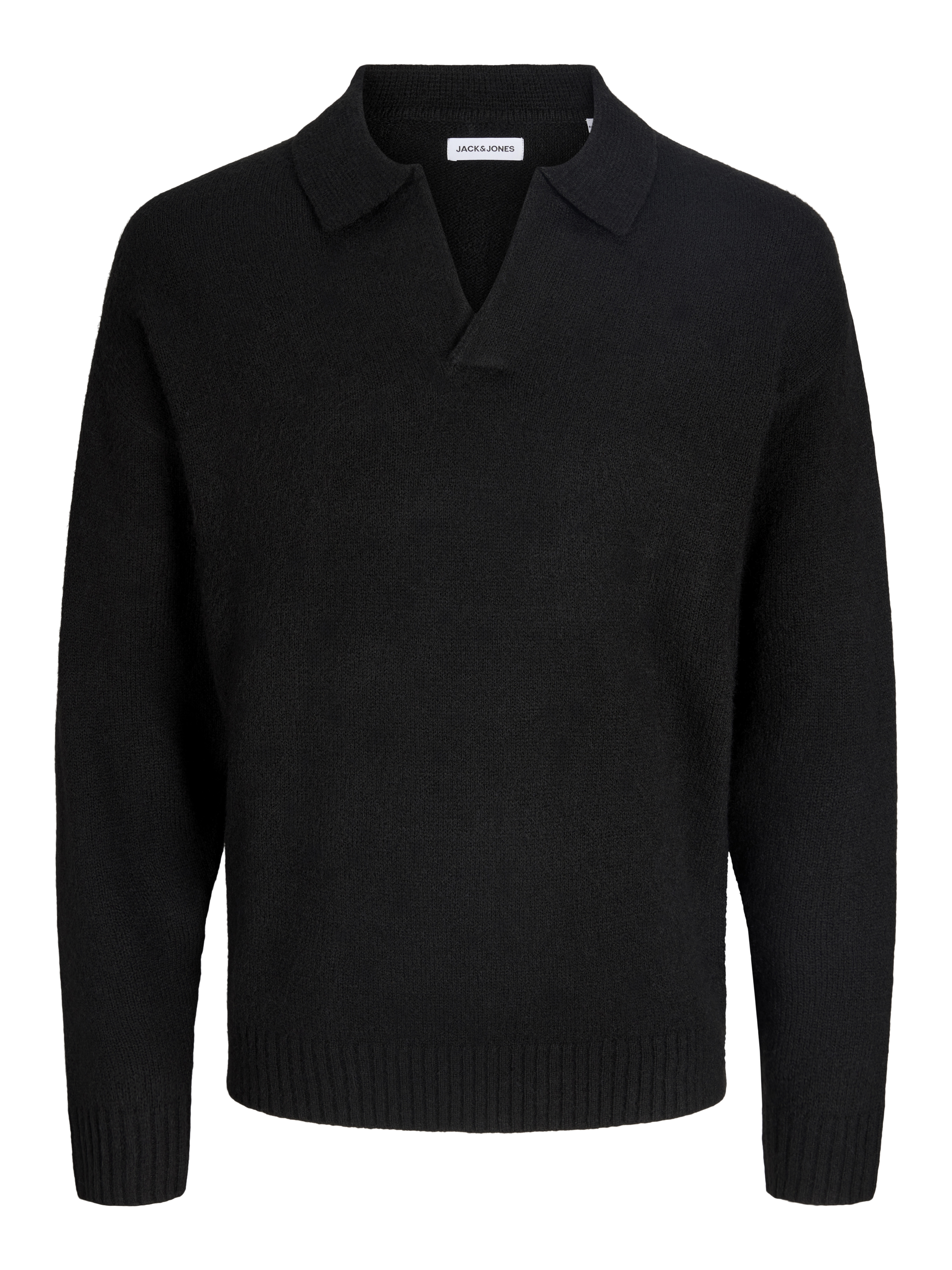 Thumbnail - Einfarbig Gestricktes Polo