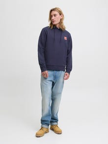 Jack & Jones Logo Hoodie -Sky Captain - 12279261