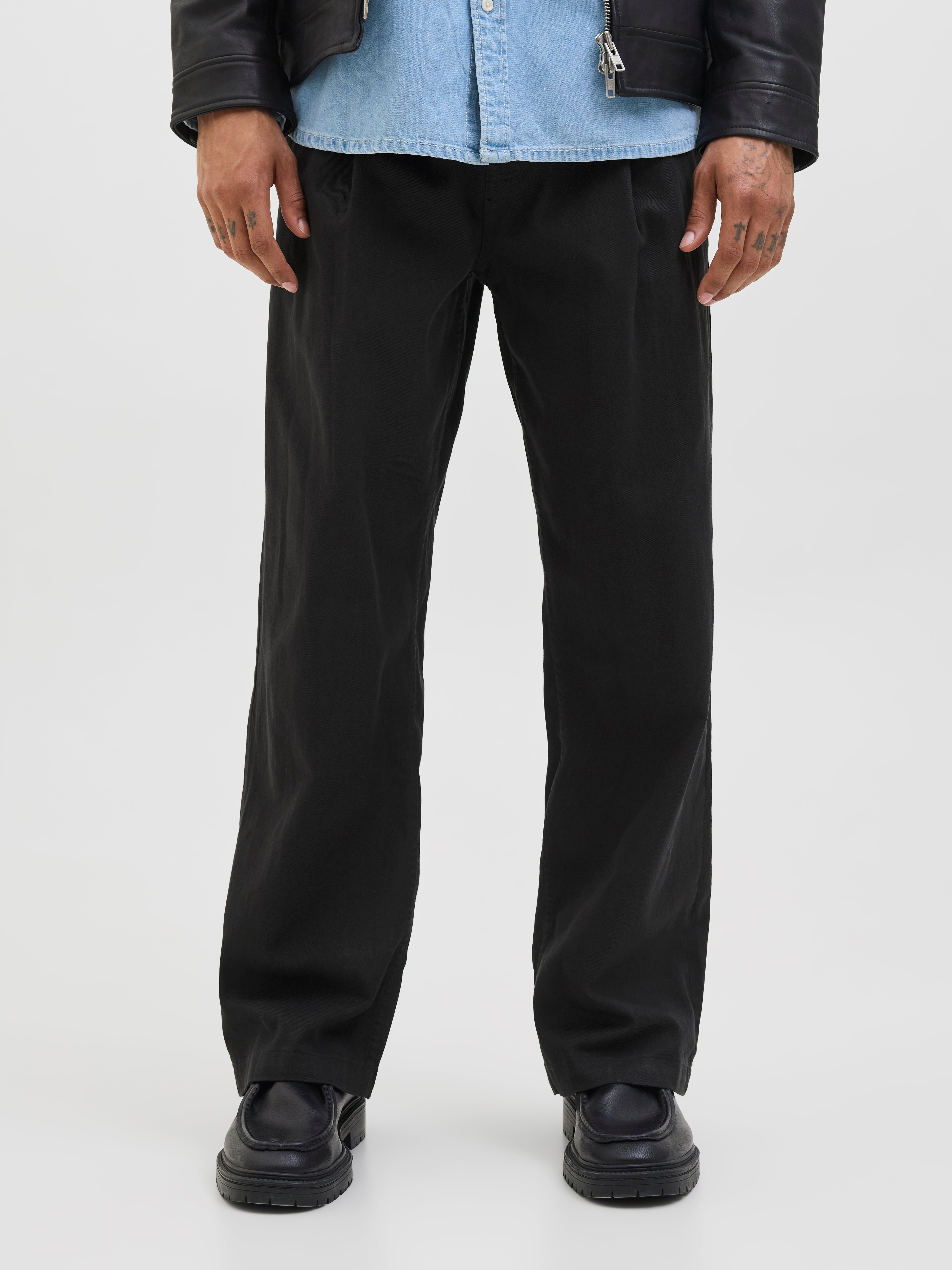 Wide Leg Fit Hosen Mit Weitem Bein