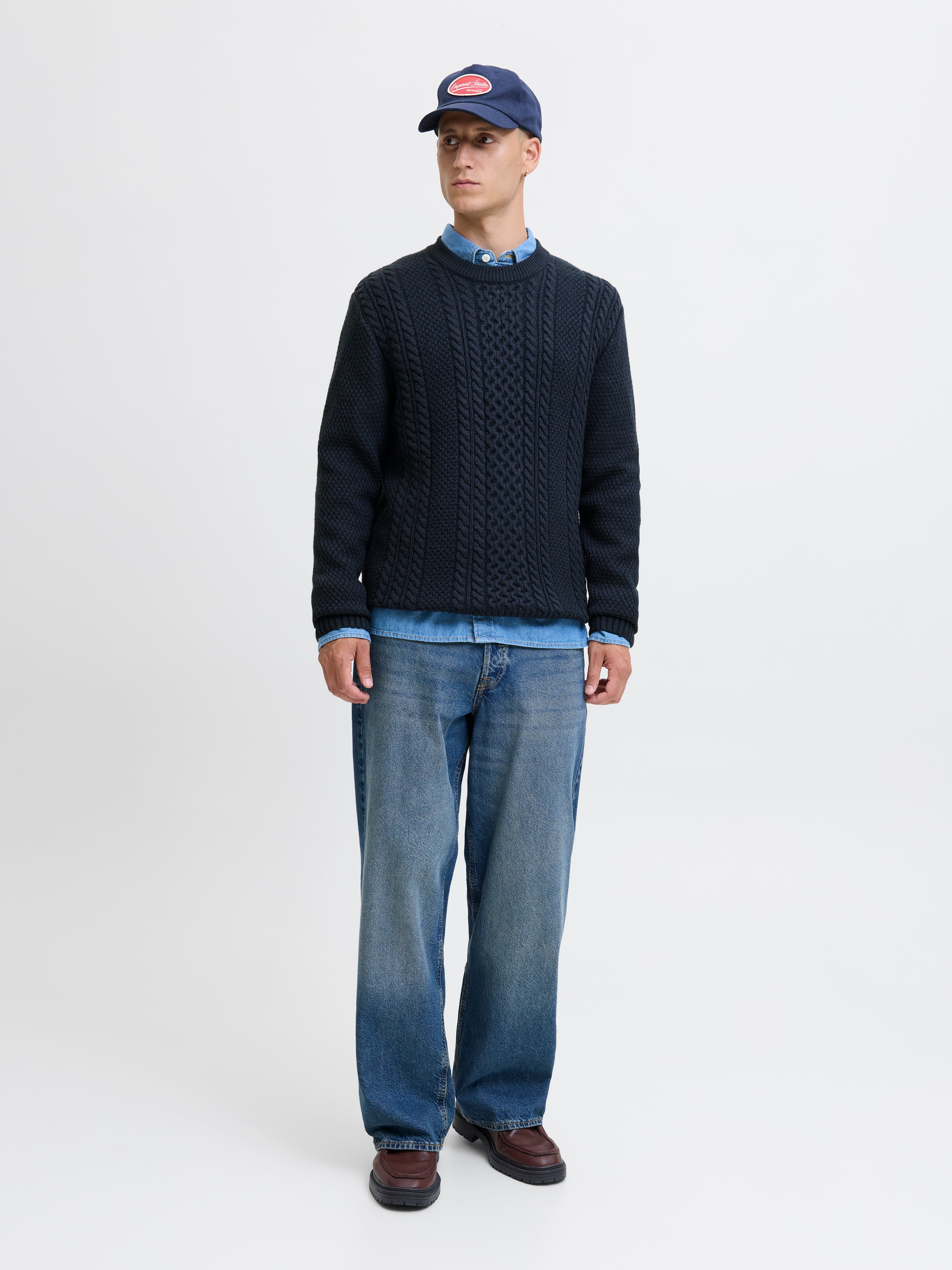 Thumbnail - Einfarbig Strickpullover