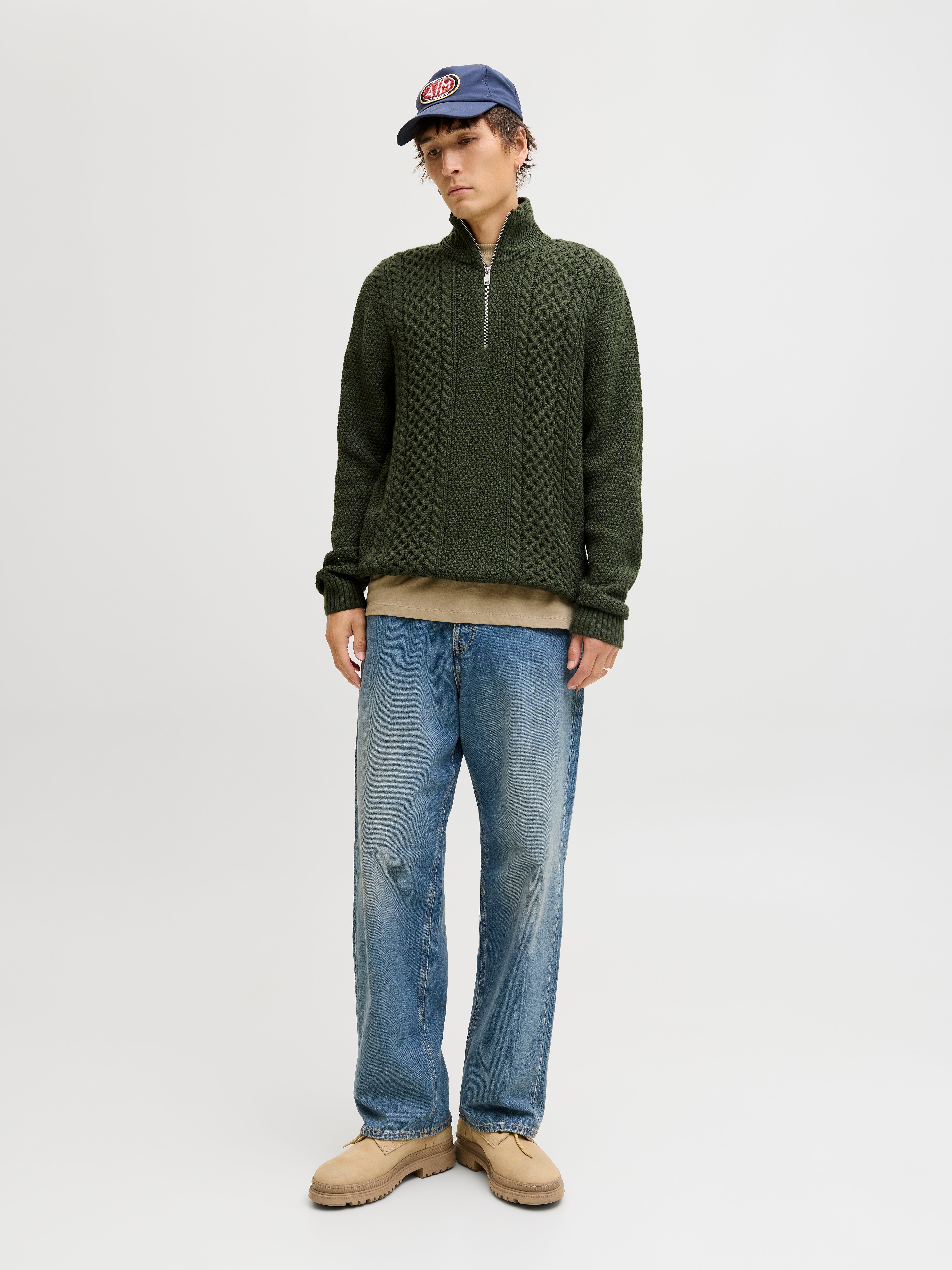 Thumbnail - Einfarbig Strickpullover