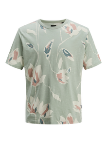 Jack & Jones All Over Print T-shirt -Aqua Gray - 12279351