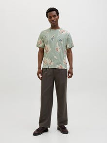 Jack & Jones All Over Print T-shirt -Aqua Gray - 12279351