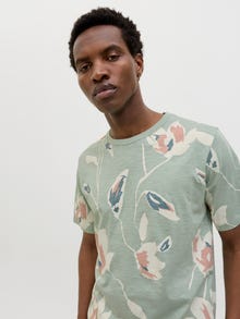 Jack & Jones All Over Print T-shirt -Aqua Gray - 12279351