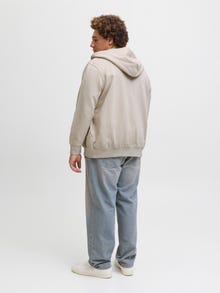 Jack & Jones Plus Size Gedruckt Kapuzenpullover -Moonbeam - 12279517