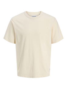 Jack & Jones Enfärgat T-shirt -Antique White - 12279526