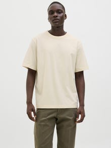Jack & Jones Enfärgat T-shirt -Antique White - 12279526