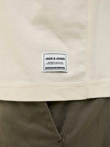 Jack & Jones Enfärgat T-shirt -Antique White - 12279526