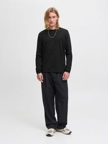 Jack & Jones t-shirt à manches longues Uni -Black - 12279538