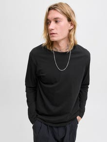 Jack & Jones t-shirt à manches longues Uni -Black - 12279538