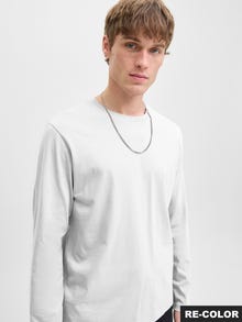 Jack & Jones Plain Longsleeved T-shirt -White - 12279538