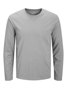 Jack & Jones camiseta de manga larga Liso -Ultimate Grey - 12279538