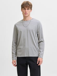 Jack & Jones camiseta de manga larga Liso -Ultimate Grey - 12279538