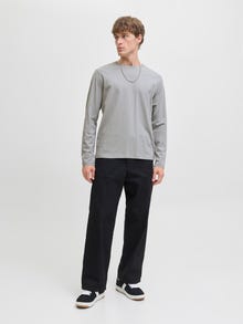Jack & Jones camiseta de manga larga Liso -Ultimate Grey - 12279538