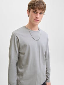 Jack & Jones camiseta de manga larga Liso -Ultimate Grey - 12279538