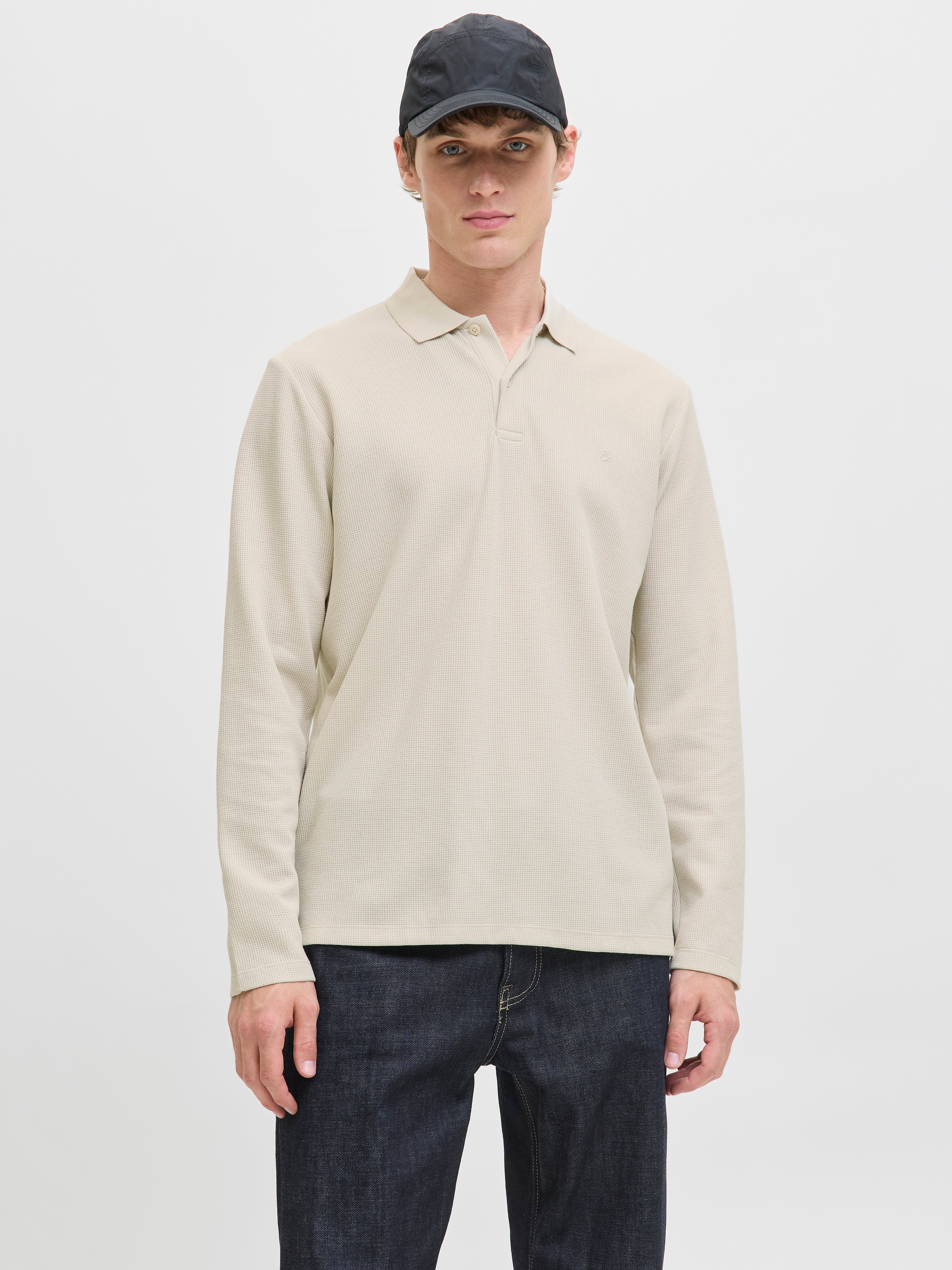 Einfarbig Poloshirt