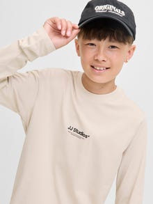 Jack & Jones Longsleeved T-shirt Junior -Moonbeam - 12279592