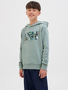 Jack & Jones Лого Капуљаиу ЈУНИОРЕ -Iceberg Green - 12279602