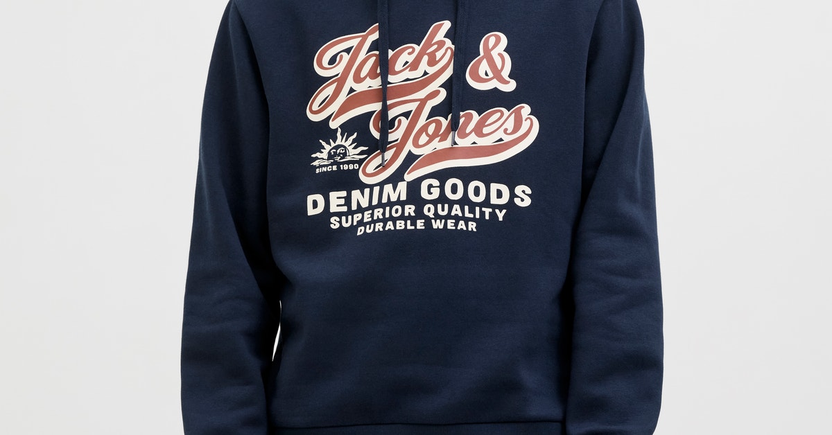 Felpa con cappuccio Con logo | Blu scuro | Jack & Jones