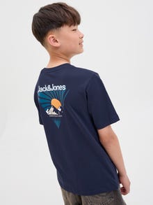 Jack & Jones Logotip Kratka majica Mladinci -Navy Blazer - 12279668