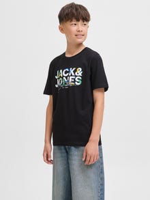 Jack & Jones Camiseta Logotipo Junior -Black - 12279670