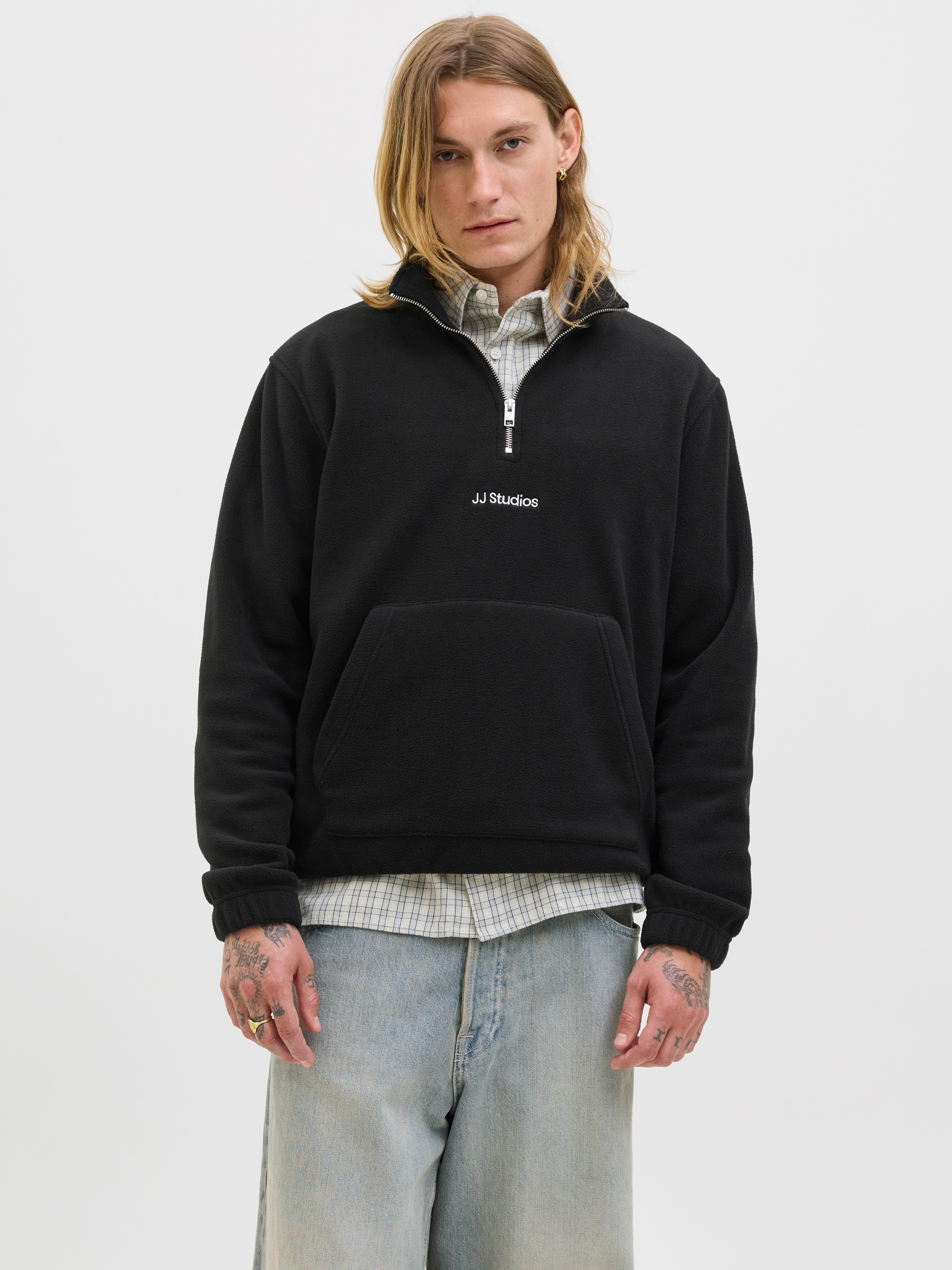 Gedruckt Fleece Sweatshirt