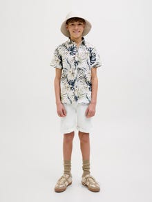 Jack & Jones Klasikinis kirpimas Šortai su 5 kišenėmis Jaunimui -White Denim - 12279715