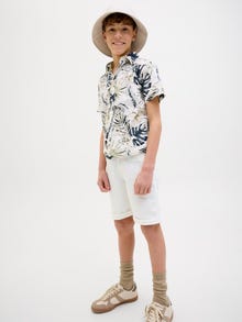 Jack & Jones Klasikinis kirpimas Šortai su 5 kišenėmis Jaunimui -White Denim - 12279715