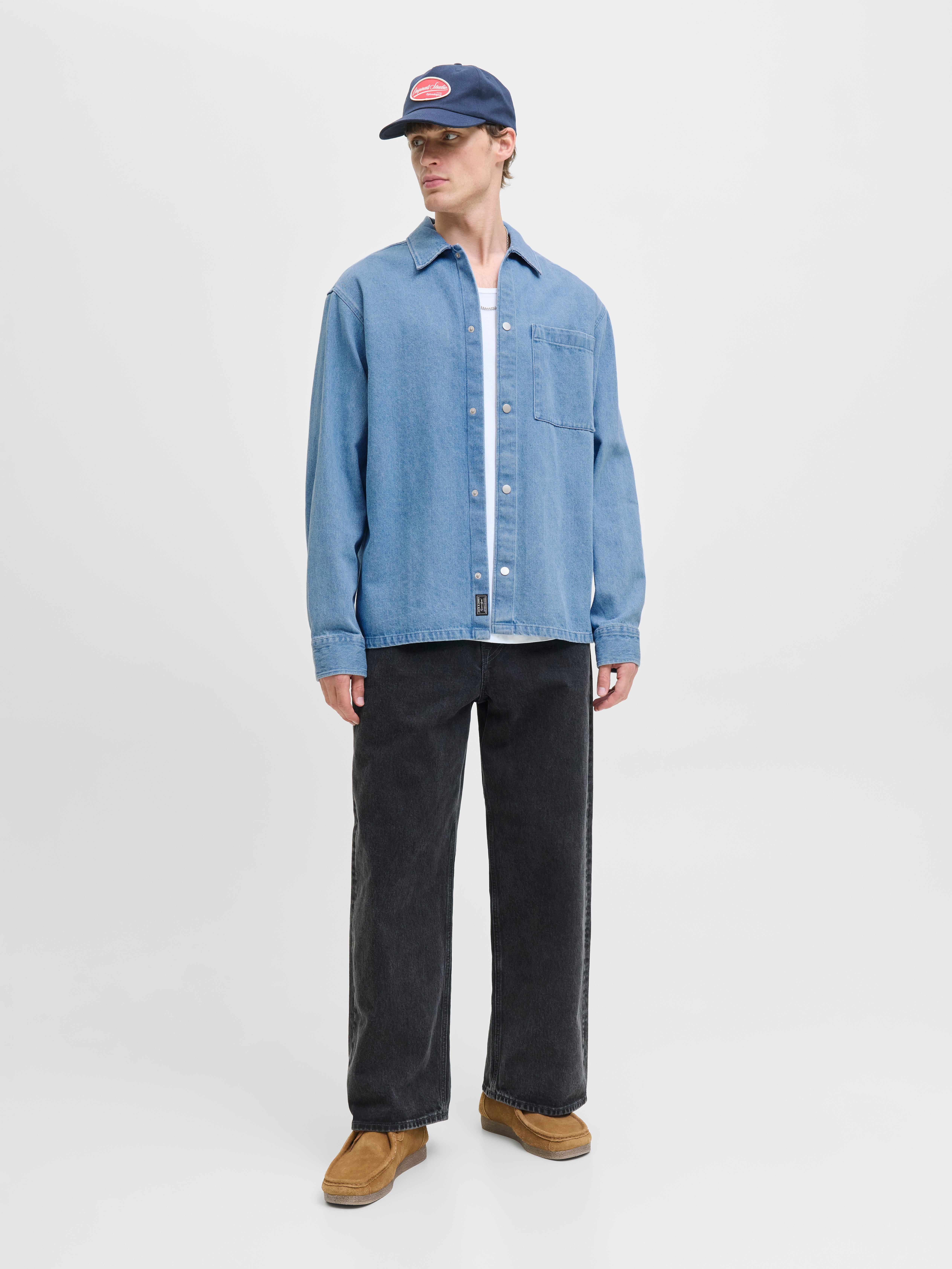 Slim fit overhemden korte mouw blauw dubbele boord Wam Denim Slim fit overhemden korte mouw blauw dubbele boord Wam Denim