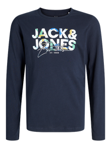 Jack & Jones Logo pitkähihainen t-paita -Sky Captain - 12279841