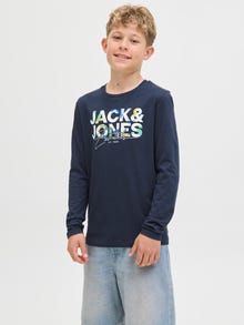 Jack & Jones Λογότυπο Longsleeved T-shirt -Sky Captain - 12279841
