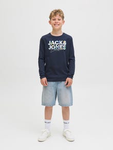 Jack & Jones Logo pitkähihainen t-paita -Sky Captain - 12279841