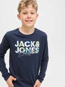 Jack & Jones Λογότυπο Longsleeved T-shirt -Sky Captain - 12279841