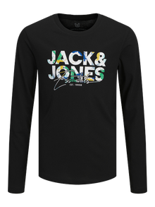 Jack & Jones Logo Langærmet T-shirt -Black - 12279841