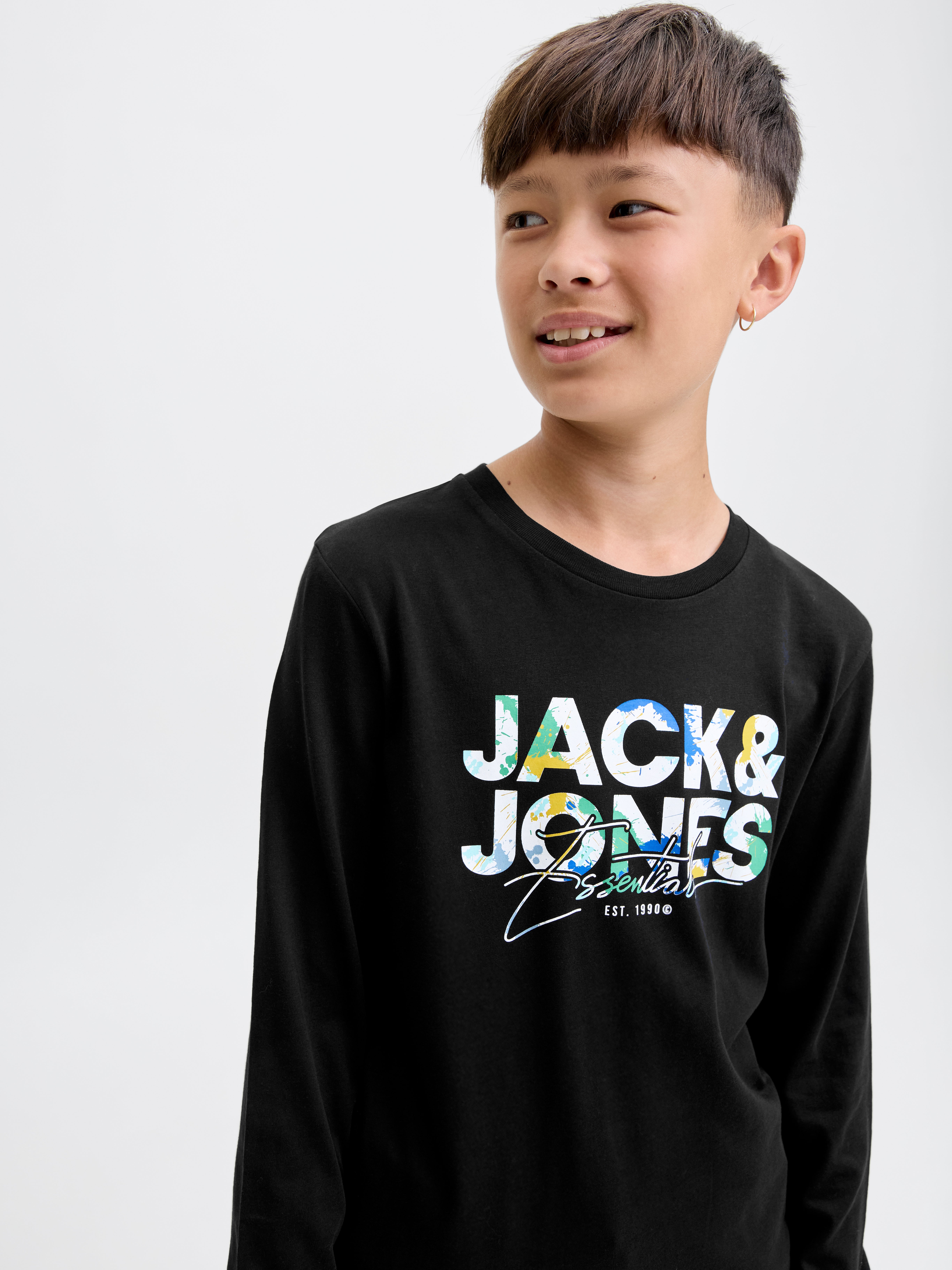 camiseta de manga larga Logotipo Negro Jack Jones®