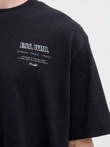 Jack & Jones Plus Size Drukowane z tyłu T-shirt -Black - 12279891