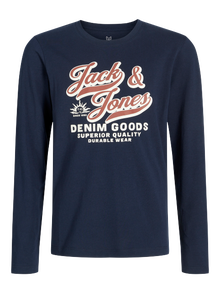 Jack & Jones Longsleeved T-shirt -Sky Captain - 12280078