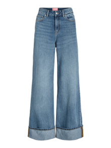 JJXX JXTOKYO WIDE FOLD HW JEANS R254 DNM SN -Medium Blue Denim - 12280183