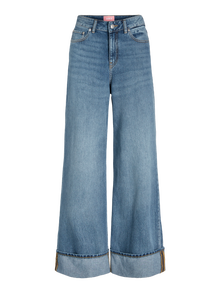 JJXX JXTOKYO WIDE FOLD HW JEANS R254 DNM SN -Medium Blue Denim - 12280183