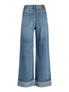 JJXX JXTOKYO WIDE FOLD HW JEANS R254 DNM SN -Medium Blue Denim - 12280183