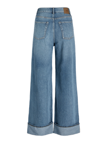 JJXX JXTOKYO WIDE FOLD HW JEANS R254 DNM SN -Medium Blue Denim - 12280183